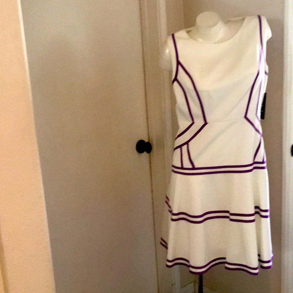 White and purple riveting